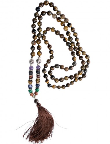 mala tibetano hindu-eye tiger necklace