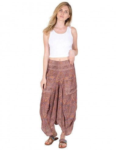 silk-silk-pocket-print skirt