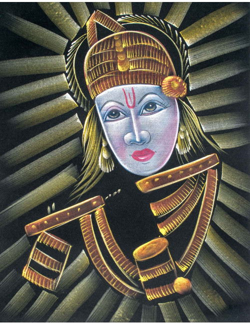 tapiz-krishna-dios-hindu-pintado-sobre-terciopelo
