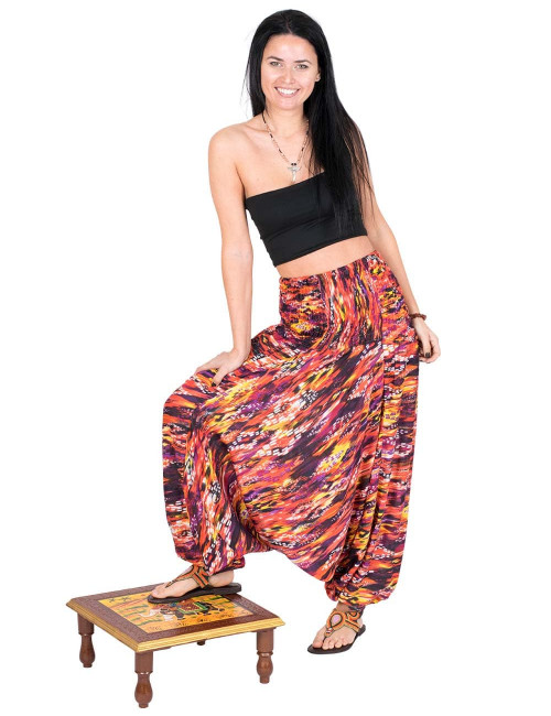 afghan-pants-red-print-woman-hippie