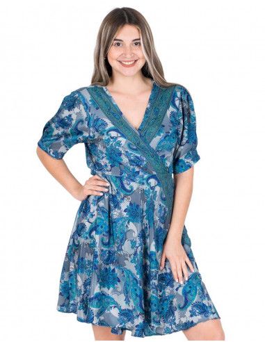 short-dress-urban-street-print-blue
