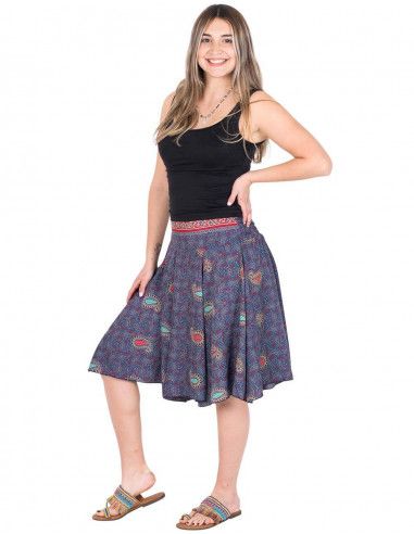 skirt-hippie-style-silk-printed-blue-summer