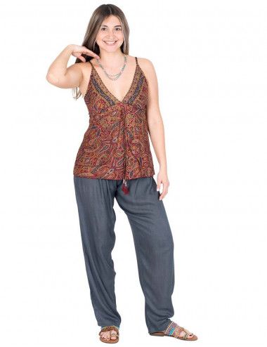 blusa-estampada-marron-doble-tela-seda