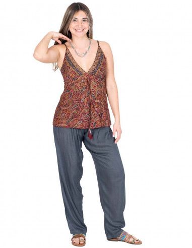 blusa-estampada-marron-doble-tela-seda