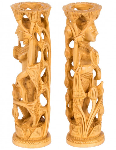 Cylindrical Statue of Lakshmi