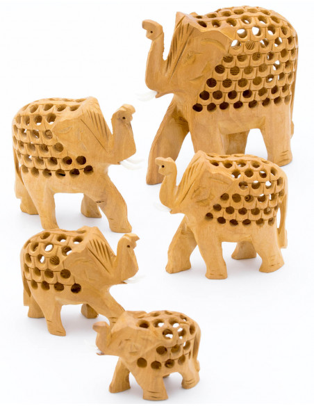 5 Elephant Statues