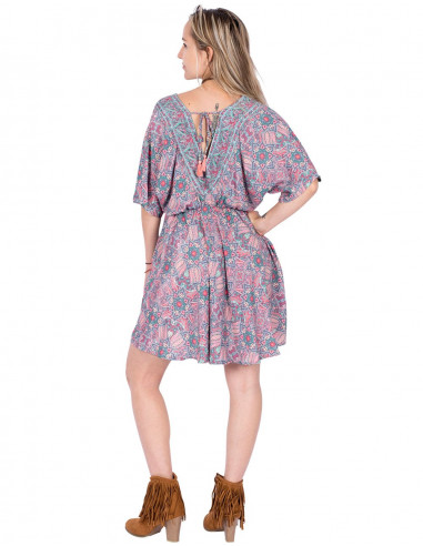 Printed Hippie Dress