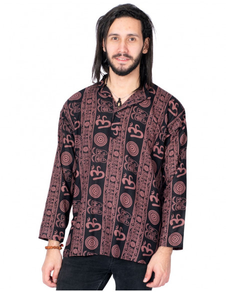 Burgundy Ethnic Shirt