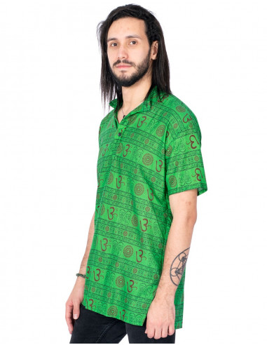 Hippie style polo shirt