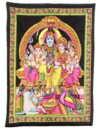 God Shiva Family Tapestry