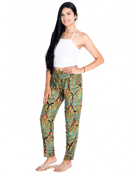 pantalon-estampado-azul-tiro-alto-verde