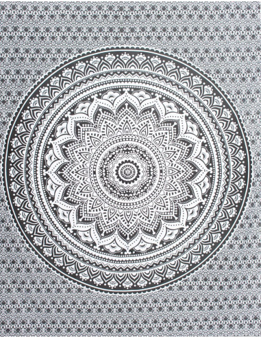 Black and White Mandala Quilt