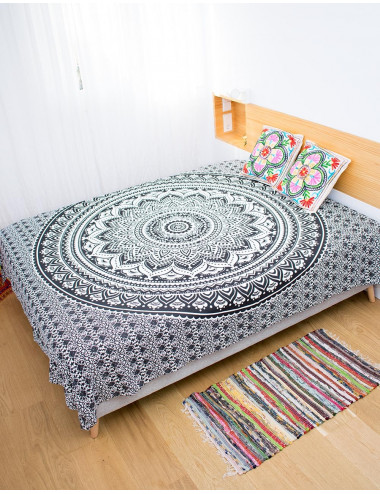 Black and White Mandala Quilt