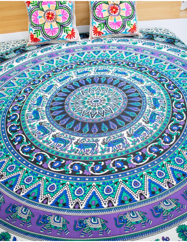 Mandala Elephant Bedspread
