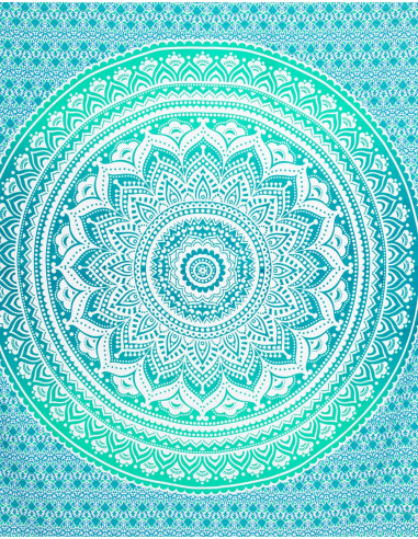 manta-playa-mandala-estrella-verde-etnico