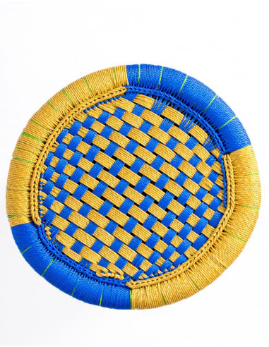 Handwoven Bamboo Stool from India - Comfortable...