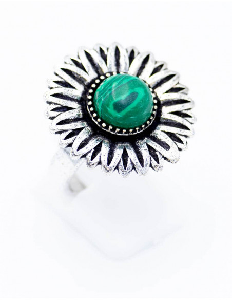 Flower and Stone Ring