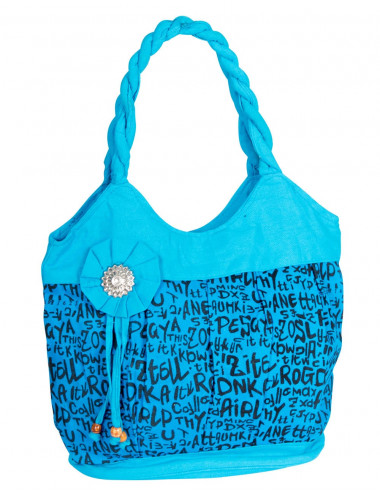 Handbag with Inscriptions and Charm