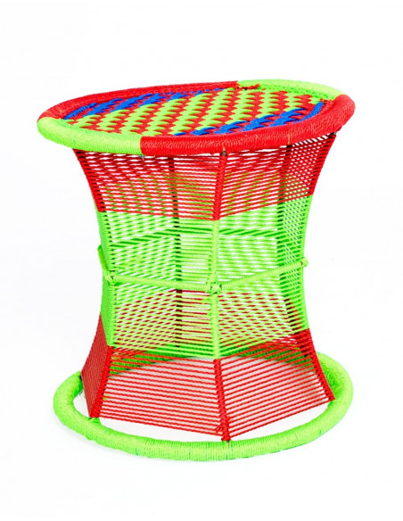 Unique Style Metal Stool Handmade in India - Comfortable Seat - 36x35 cm