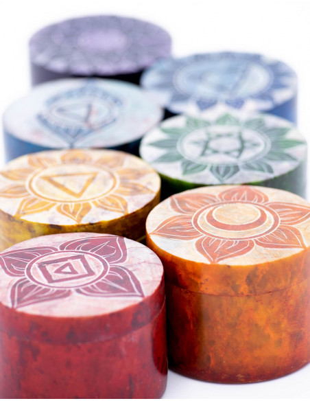 Stone jewelry boxes 7 chakras