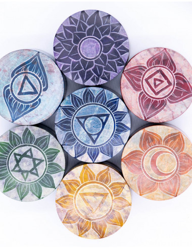 Stone jewelry boxes 7 chakras