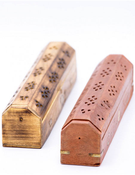 Wooden Coffin Incense Holder