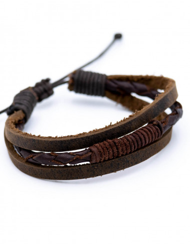 pulsera-simil-piel-marron-hippie