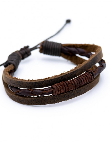 pulsera-simil-piel-marron-hippie