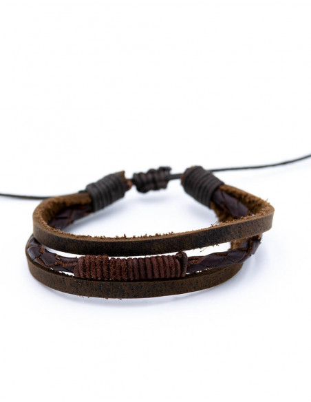 Triple Faux Leather Bracelet