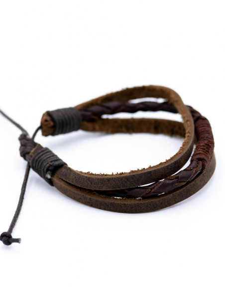 Triple Imitation Leather Bracelet