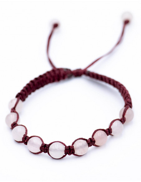 Macrame Bracelet with Rose Quartz