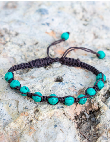 pulsera-piedra-mineral-turquesa-unisex