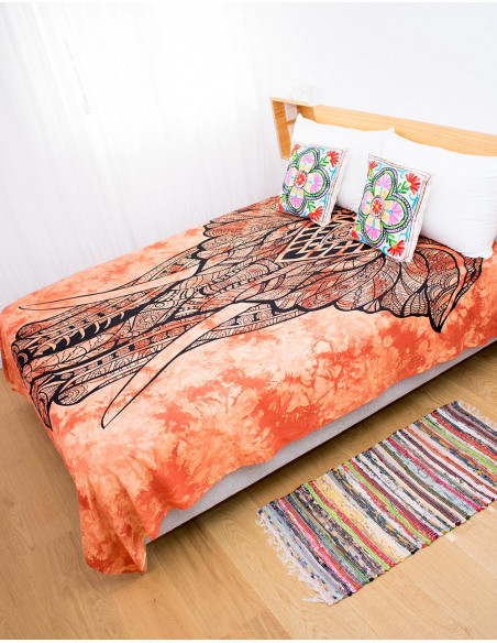 Orange Elephant Quilt