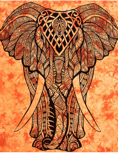 Orange Elephant Quilt