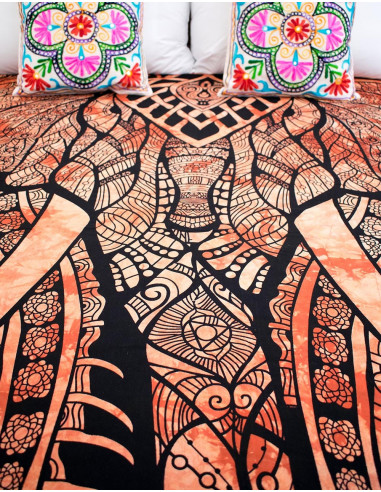 Orange Elephant Quilt