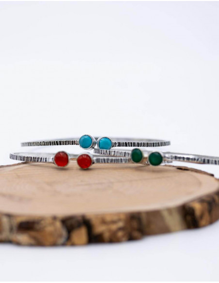 pulsera-de metal-plateado-con-piedras-minerales