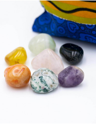 Bag with 7 Chakra Stones