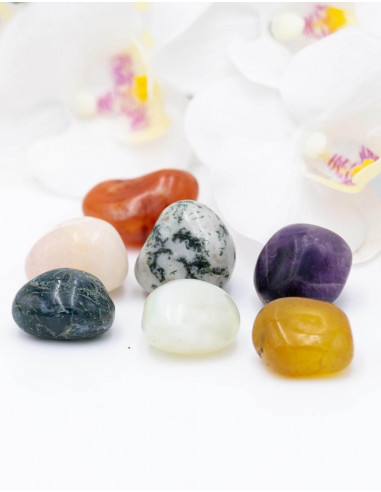 Bag with 7 Chakras Stones