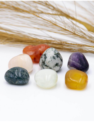 Bag with 7 Chakras Stones