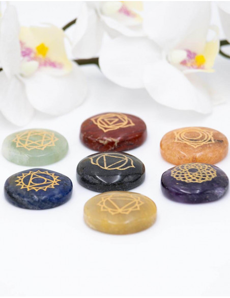 Stones 7 Chakras with Symbol