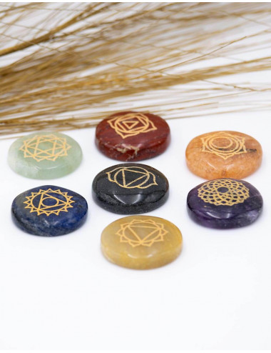 Stones 7 Chakras with Symbol