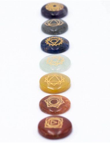 Stones 7 Chakras with Symbol