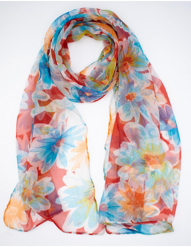 Chiffon Floral Scarf