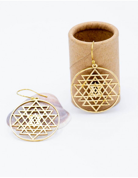 Golden Mandala Earrings