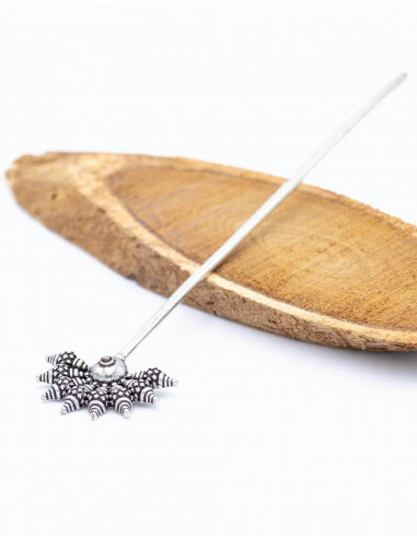 Carved Metal Hair Stick