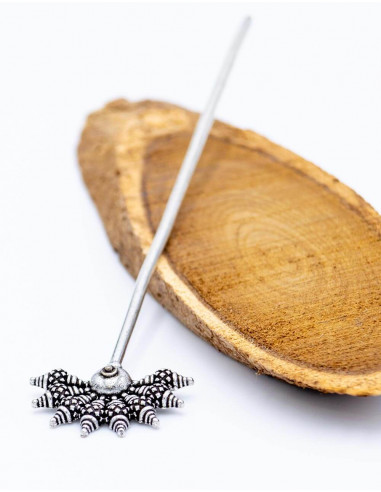 Carved Metal Hair Stick