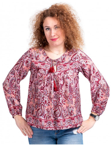 camiseta-estilo-hippie-estampada-tonos-rosas
