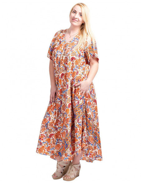 Wide Silk Dress