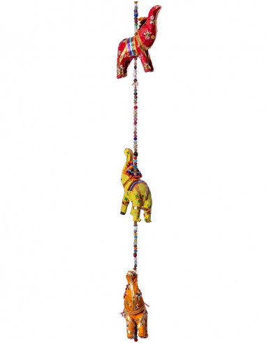 Fabric elephant pendant
