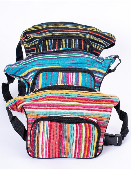 Large Striped Fanny Pack